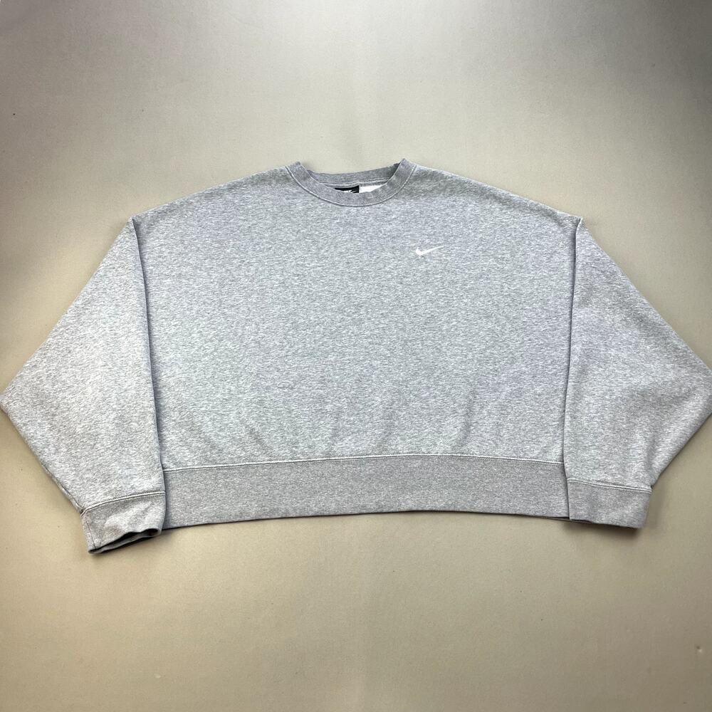 Nike Grey Cropped Crewneck Sweatshirt Size XXL